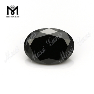 オーバルカットシンセティックブラックカラールースモアッサナイトダイヤモンド価格