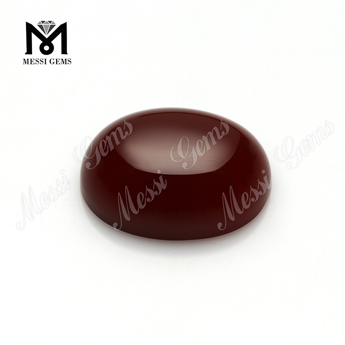 卸売楕円形カボション赤い色瑪瑙ビーズ石