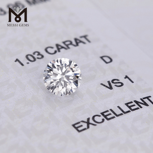 1.03CT D VS1 合成 IGI カラットあたりの価格工場在庫ラボ grwon HPHT CVD ダイヤモンド