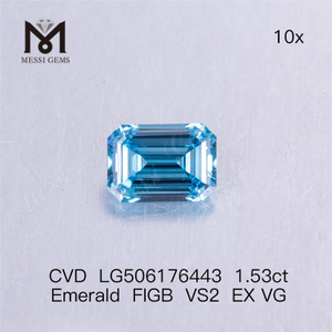 1.53ct エメラルド カット 合成ダイヤモンド ブルー ダイヤモンド 卸売価格